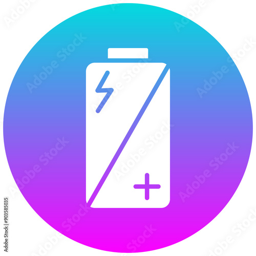 Small Battery vector icon. Can be used for Battery and Power iconset.