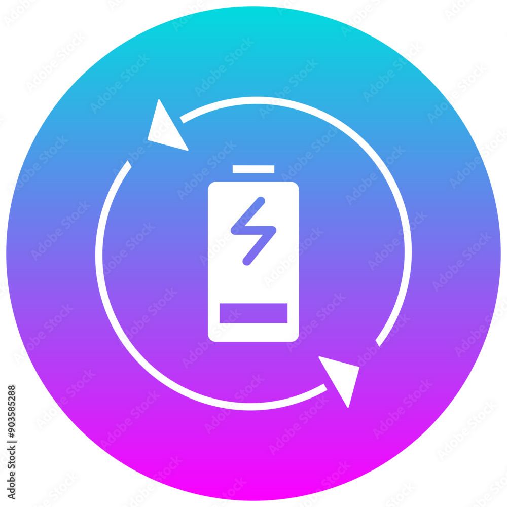 Recharge Battery vector icon. Can be used for Battery and Power iconset. Recharge Battery vector icon. Can be used for Battery and Power iconset.