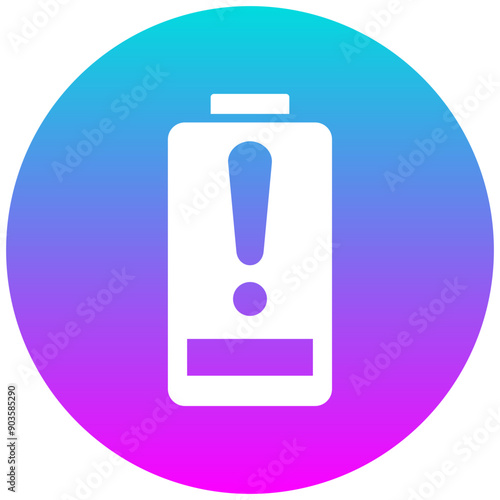 Warning vector icon. Can be used for Battery and Power iconset.