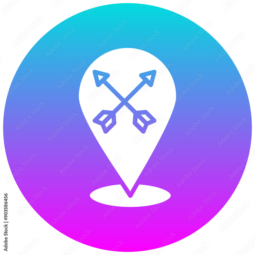 Location vector icon. Can be used for Archery iconset. Location vector icon. Can be used for Archery iconset.