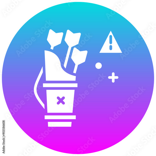Warning vector icon. Can be used for Archery iconset.