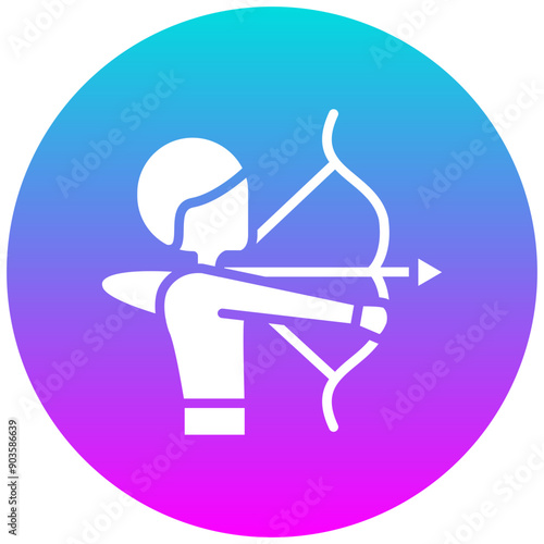 Acher vector icon. Can be used for Archery iconset.