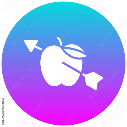 Apple vector icon. Can be used for Archery iconset.