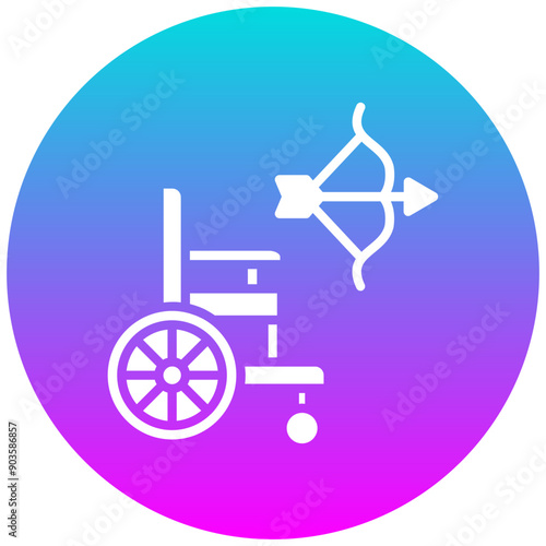 Paralympics vector icon. Can be used for Archery iconset.