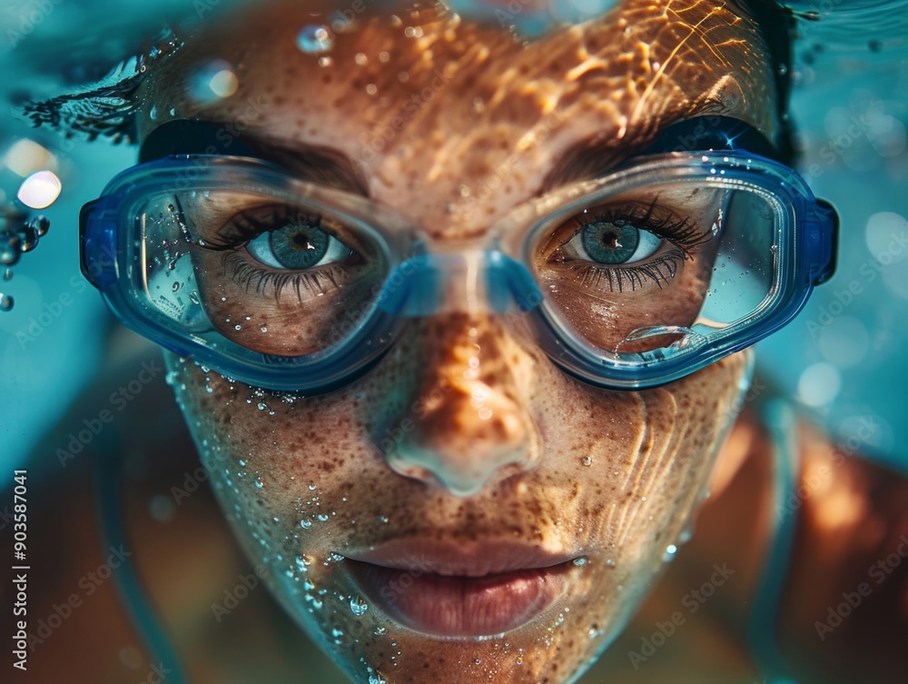 A woman swimming competition in swimming stadium. A woman swimming competition in swimming stadium.