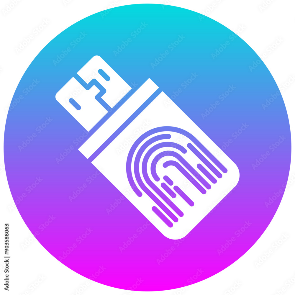 Usb Biometric vector icon. Can be used for Biometrics iconset. Usb Biometric vector icon. Can be used for Biometrics iconset.
