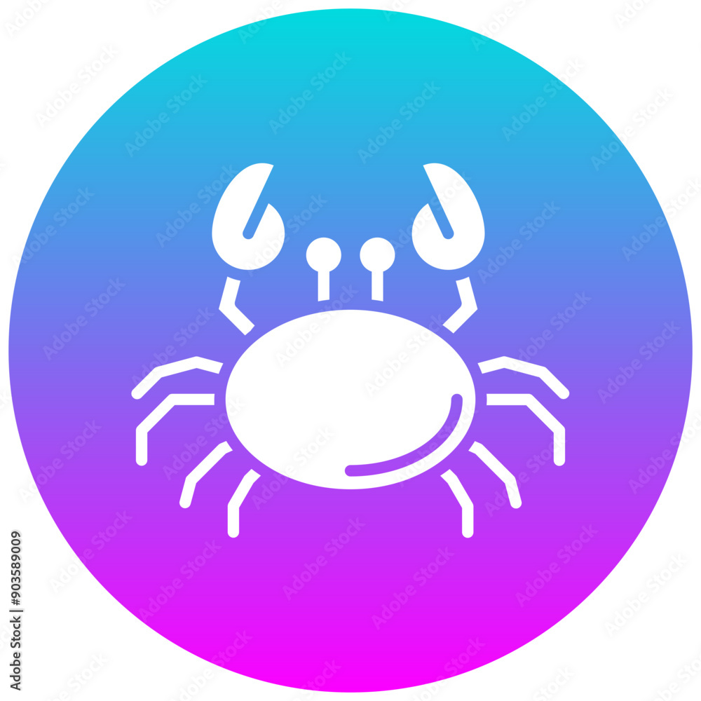 Crab vector icon. Can be used for Beach Resort iconset. Crab vector icon. Can be used for Beach Resort iconset.