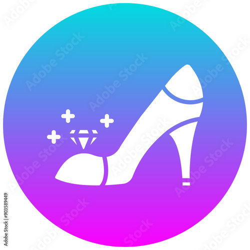 Heel vector icon. Can be used for Luxury iconset.