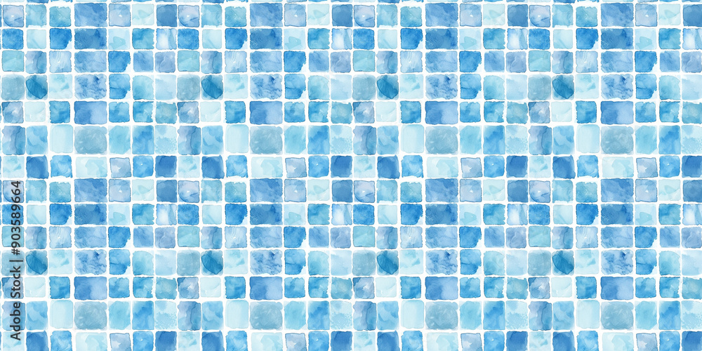 Blue tiles pattern background, clean surface texture, white background Blue tiles pattern background, clean surface texture, white background