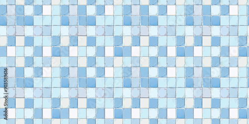 Blue tiles background, clean surface texture, white background