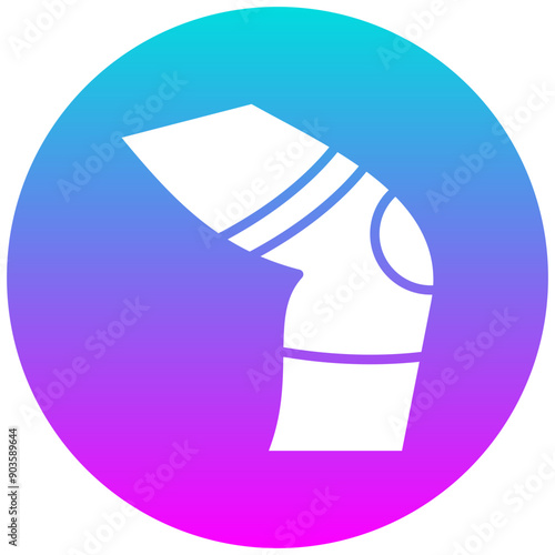 Knee Pad vector icon. Can be used for Volleyball iconset.