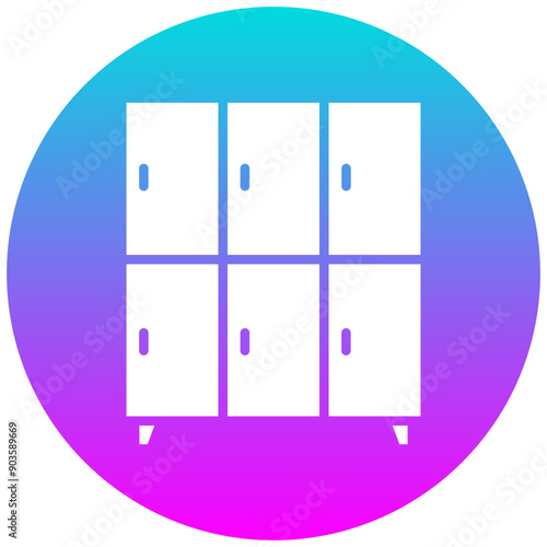 Locker vector icon. Can be used for Volleyball iconset.