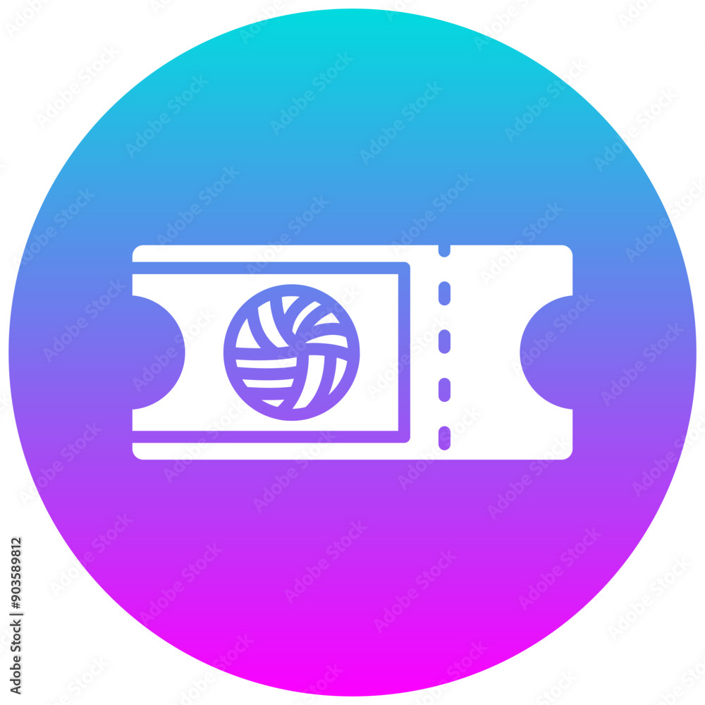 Ticket vector icon. Can be used for Volleyball iconset. Ticket vector icon. Can be used for Volleyball iconset.