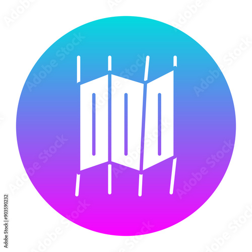 Folding Screen vector icon. Can be used for Retro iconset.