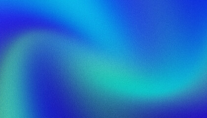 Abstract background, blue green glowing grainy gradient background, dark backdrop banner poster header design, noise texture effect