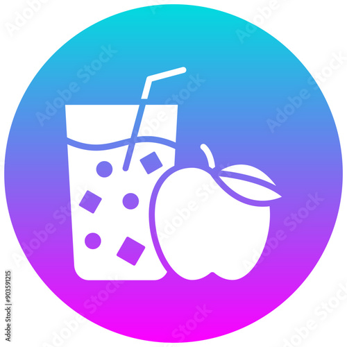 Apple Juice vector icon. Can be used for Beverages iconset.