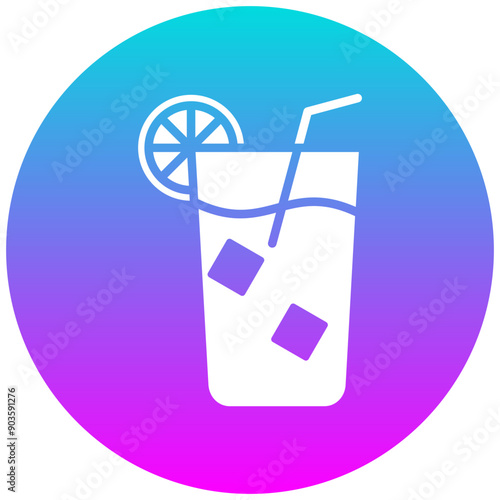 Cocktail vector icon. Can be used for Beverages iconset.