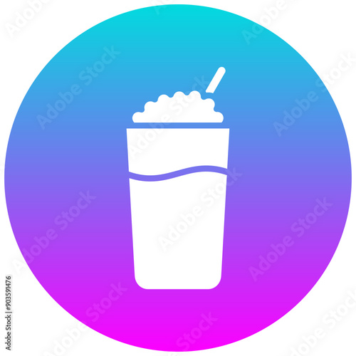 Milkshake vector icon. Can be used for Beverages iconset.