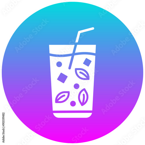 Mojito vector icon. Can be used for Beverages iconset.