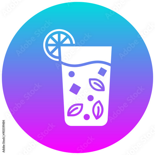Mojito vector icon. Can be used for Beverages iconset.