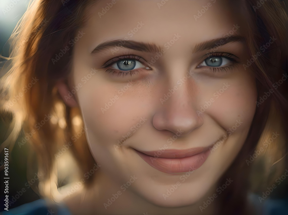 AI smiling portrait: a mid-20s Canadian female AI smiling portrait: a mid-20s Canadian female