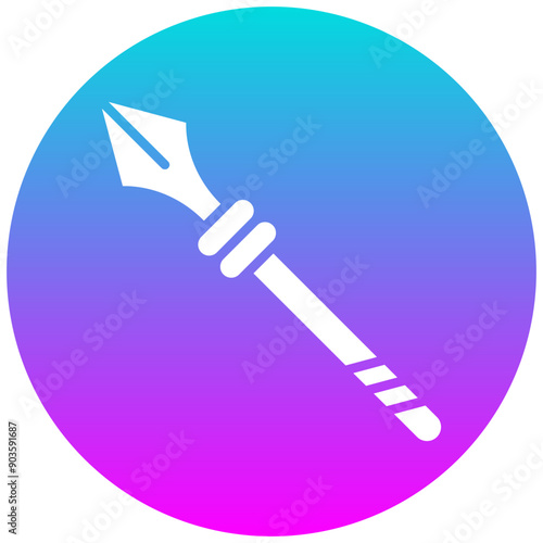 Lance vector icon. Can be used for Medieval iconset.