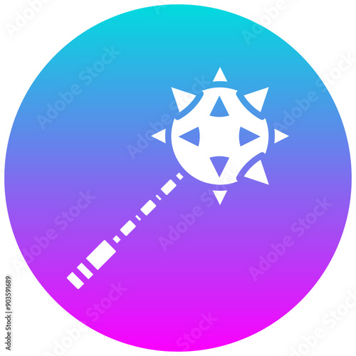 Mace vector icon. Can be used for Medieval iconset.