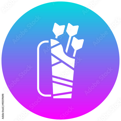 Quiver vector icon. Can be used for Medieval iconset.