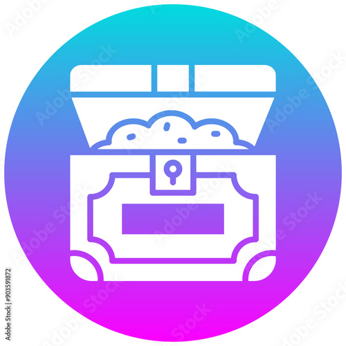 Treasure vector icon. Can be used for Medieval iconset.