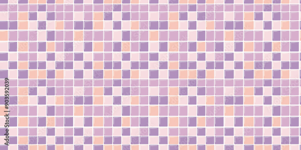 Lilac and peach tiles pattern background, clean and flat surface texture, white background Lilac and peach tiles pattern background, clean and flat surface texture, white background