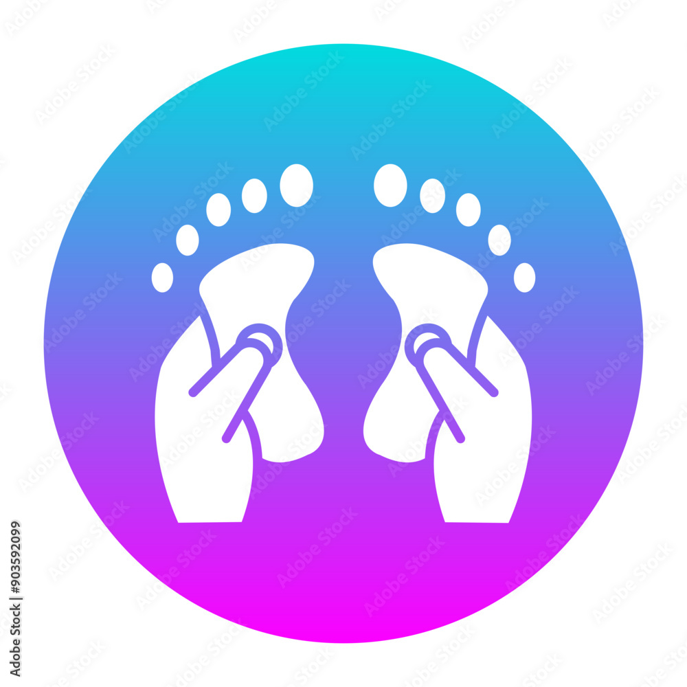 Fototapeta premium Reflexology vector icon. Can be used for Spa iconset.