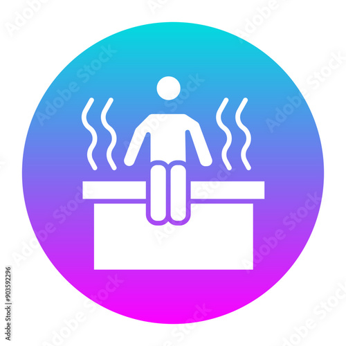 Sauna vector icon. Can be used for Spa iconset.