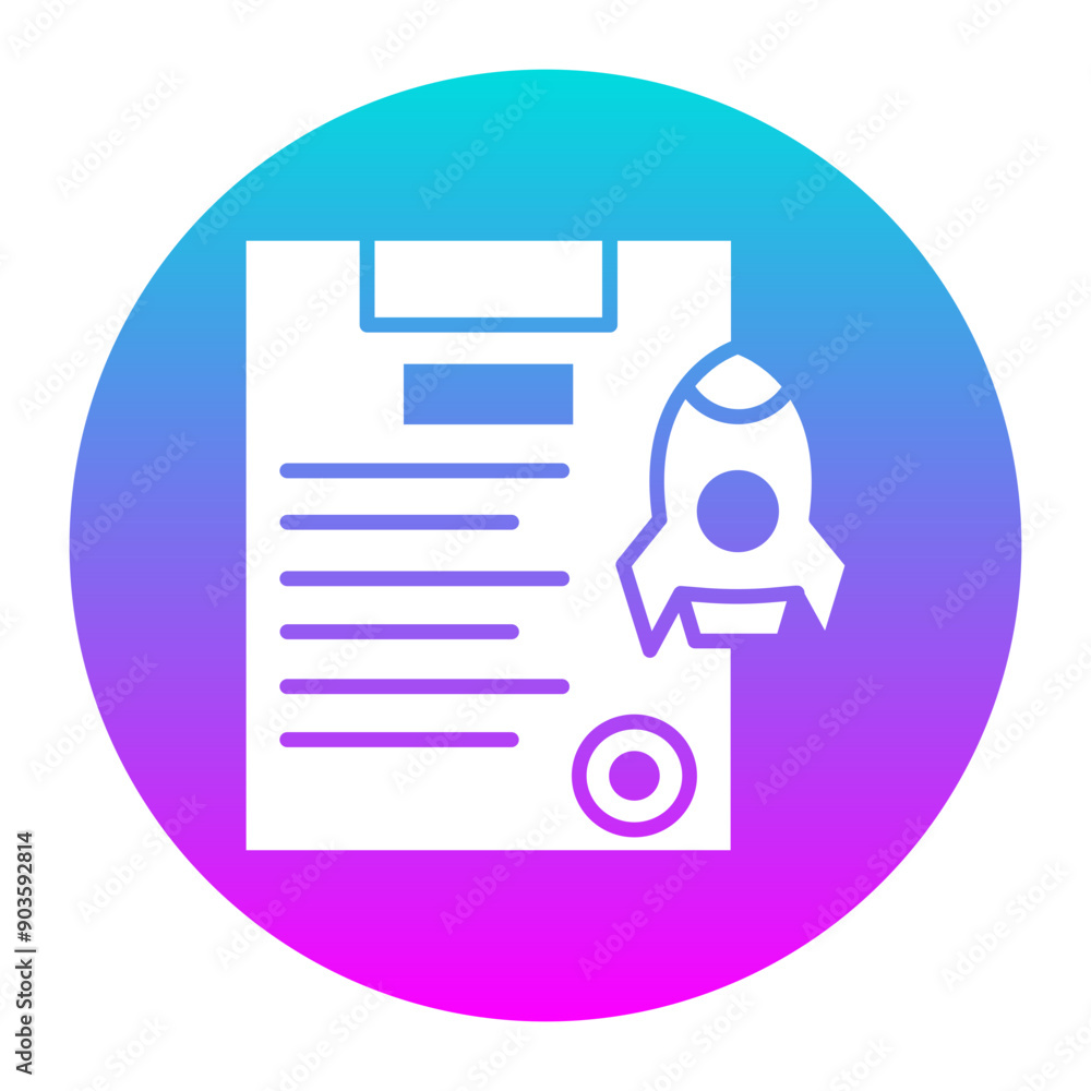 Project Launch vector icon. Can be used for Business and Finance iconset.