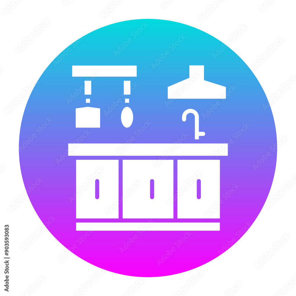 Kitchen vector icon. Can be used for Home Improvements iconset.
