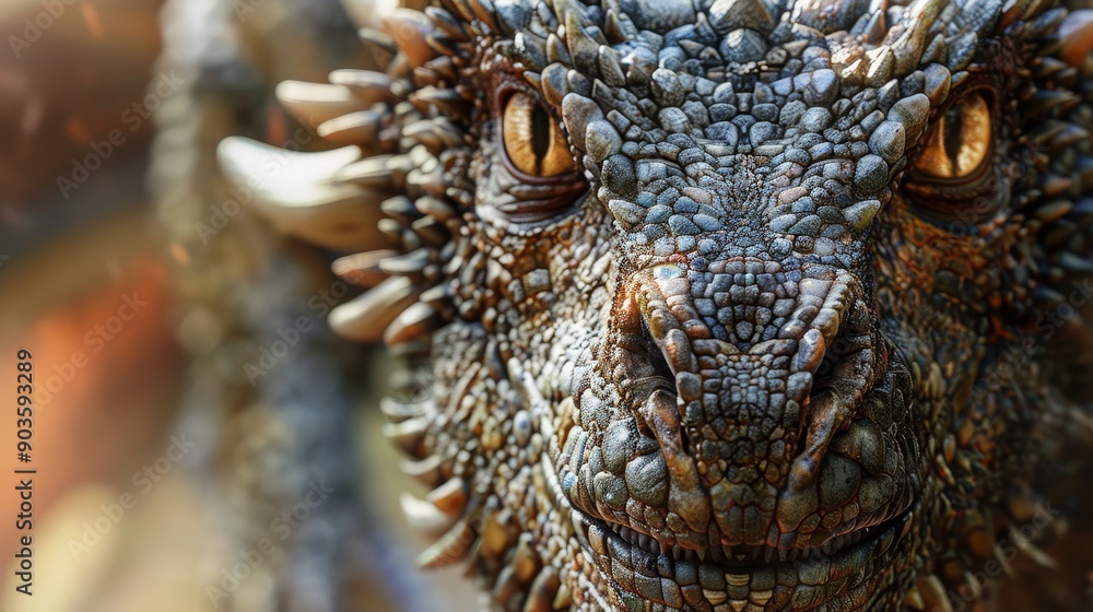 A close-up shot of a dragon's face, showcasing its sharp scales, powerful gaze, and mythical presence. The image symbolizes power, mystery, and the ancient lore of dragons.
