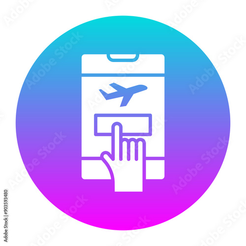 Booking vector icon. Can be used for Vacation Planning iconset.