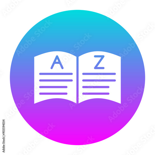 Language vector icon. Can be used for Literature iconset.