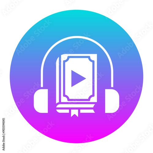 Audiobook vector icon. Can be used for Literature iconset.