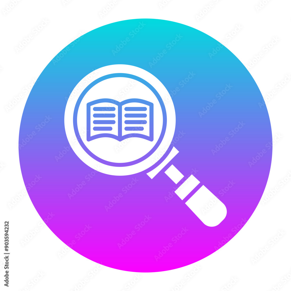 Research vector icon. Can be used for Literature iconset. Research vector icon. Can be used for Literature iconset.