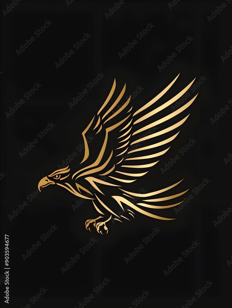 Obraz premium Sleek Mechanical Eagle Logo for Modern Business Branding and corporate design
