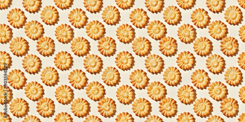 pattern background of butter cookies, it's fill the entire frame pattern background of butter cookies, it's fill the entire frame