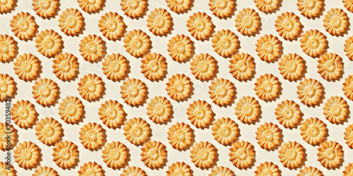 pattern background of butter cookies, it's fill the entire frame