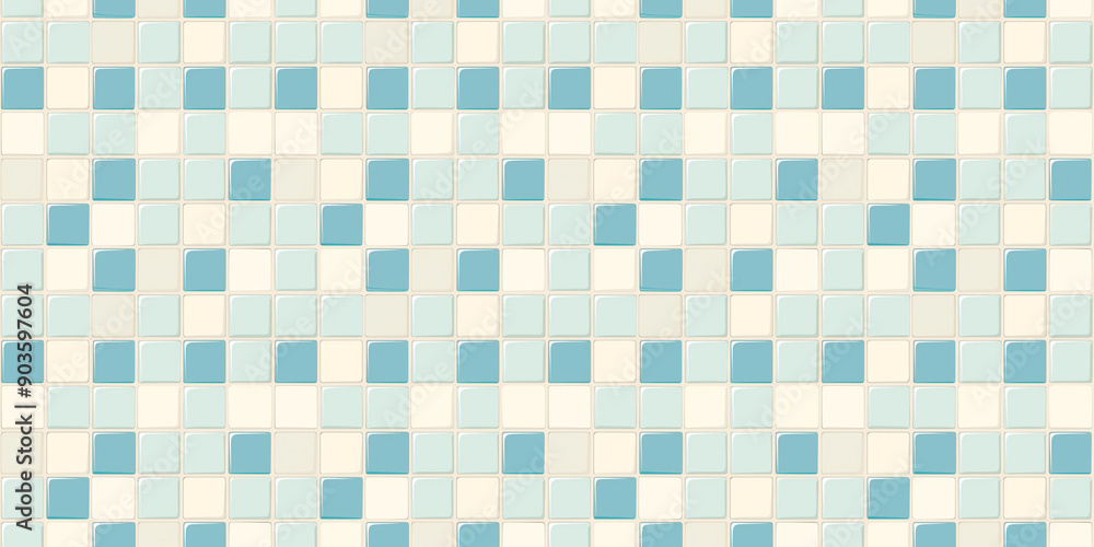 Soft beige and baby blue tiles pattern background, clean surface texture, white background Soft beige and baby blue tiles pattern background, clean surface texture, white background