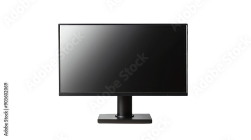 Monitor computer on transparent background