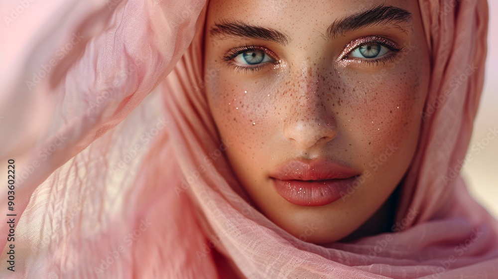 Elegant Close-Up of a Beautiful Arabian Woman Elegant Close-Up of a Beautiful Arabian Woman