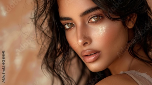 Elegant Close-Up of a Beautiful Indian Woman