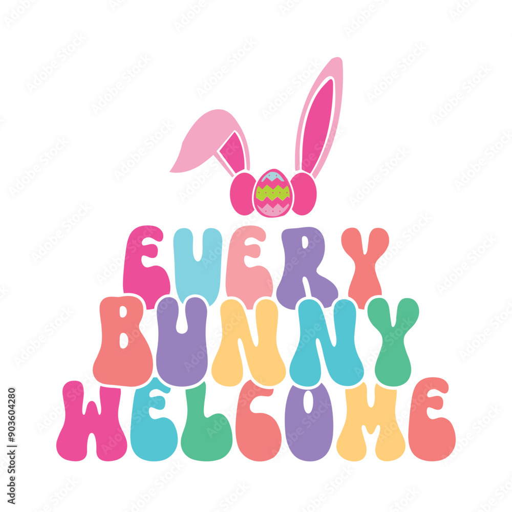 Fototapeta premium Retro svg designs ,rabbit svg bundle cricut rabbit png bundle