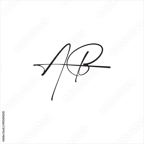 ab letter logo, a letter logo, b letter logo, minimal, modern, vector monogram, creative initial based AB logo and BA logo. Letter AB BA creative elegant monogram