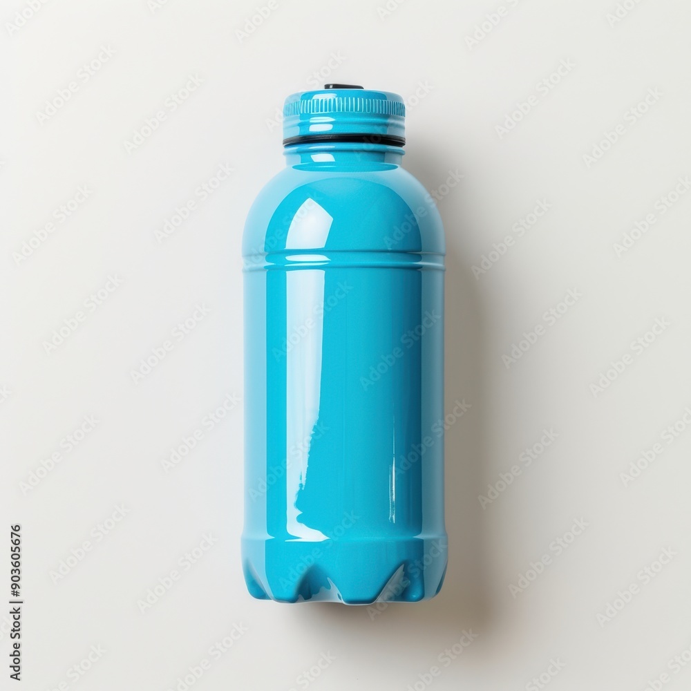 Sky blue water bottle isolated on white background Sky blue water bottle isolated on white background