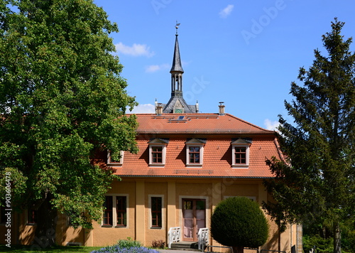 Historical Castle and Church Ettersburg in the Town Weimar, Thuringia photo